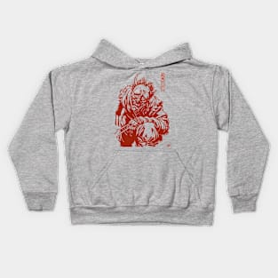 Japanese Ninja Demon Manga style Kids Hoodie